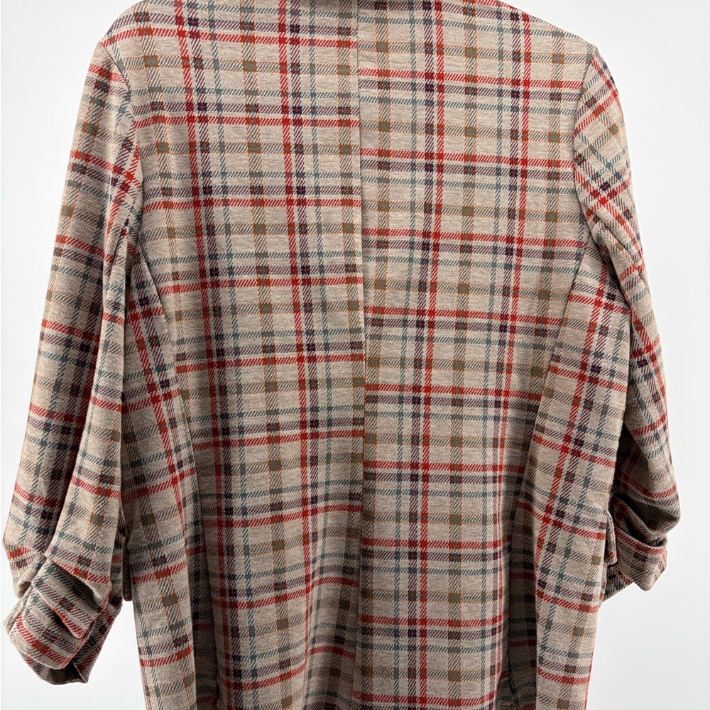 Altar'd State Aubree Blazer Jacket,‎ Brown Tan Plaid Size Large - Picture 5 of 9